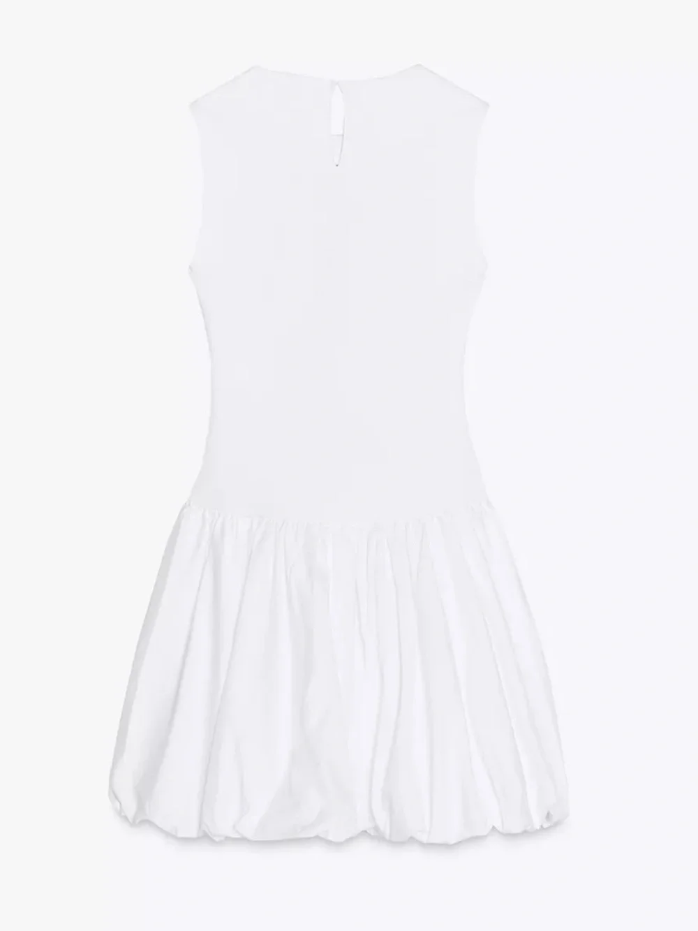 New ZARA Interlock Combination Sleeveless Bubble Hem Mini Dress